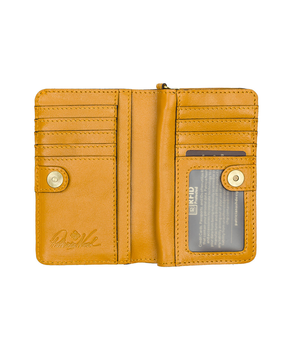 Female - Koumi Wristlet - Cavo Border Tooled - mango - by Patricia Nash - View 8 of 12