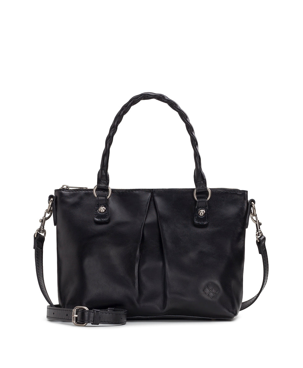 Female - Zora Top Handle Crossbody - Vintage Distressed Leather - black - by Patricia Nash - View 1 of 4