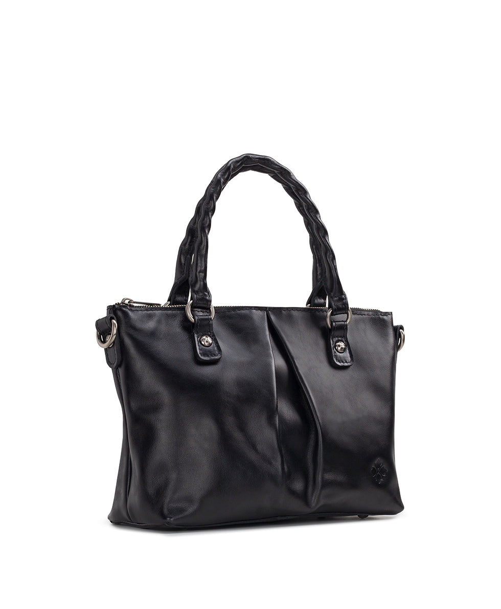 Female - Zora Top Handle Crossbody - Vintage Distressed Leather - black - by Patricia Nash - View 3 of 4