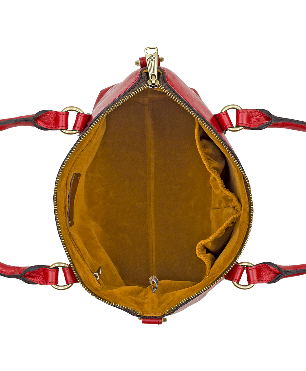 Female - Zora Top Handle Crossbody - Vintage Distressed Leather - rosewood - by Patricia Nash - View 4 of 4