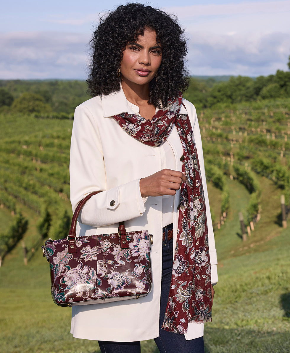 Female - Zora Top Handle Crossbody - European Floral Tapestry - european floral tapestry - by Patricia Nash - View 5 of 6