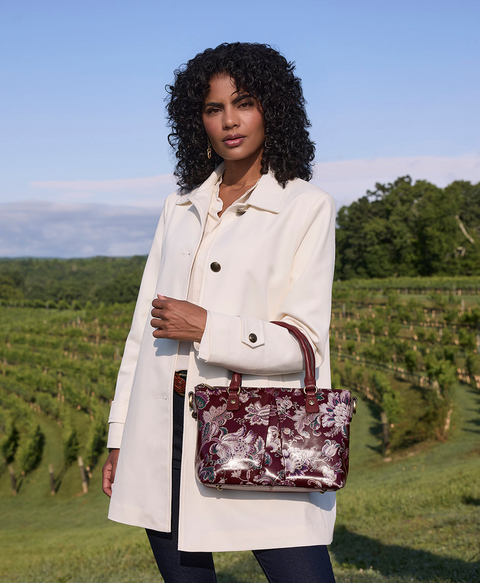 Female - Zora Top Handle Crossbody - European Floral Tapestry - european floral tapestry - by Patricia Nash - View 4 of 6
