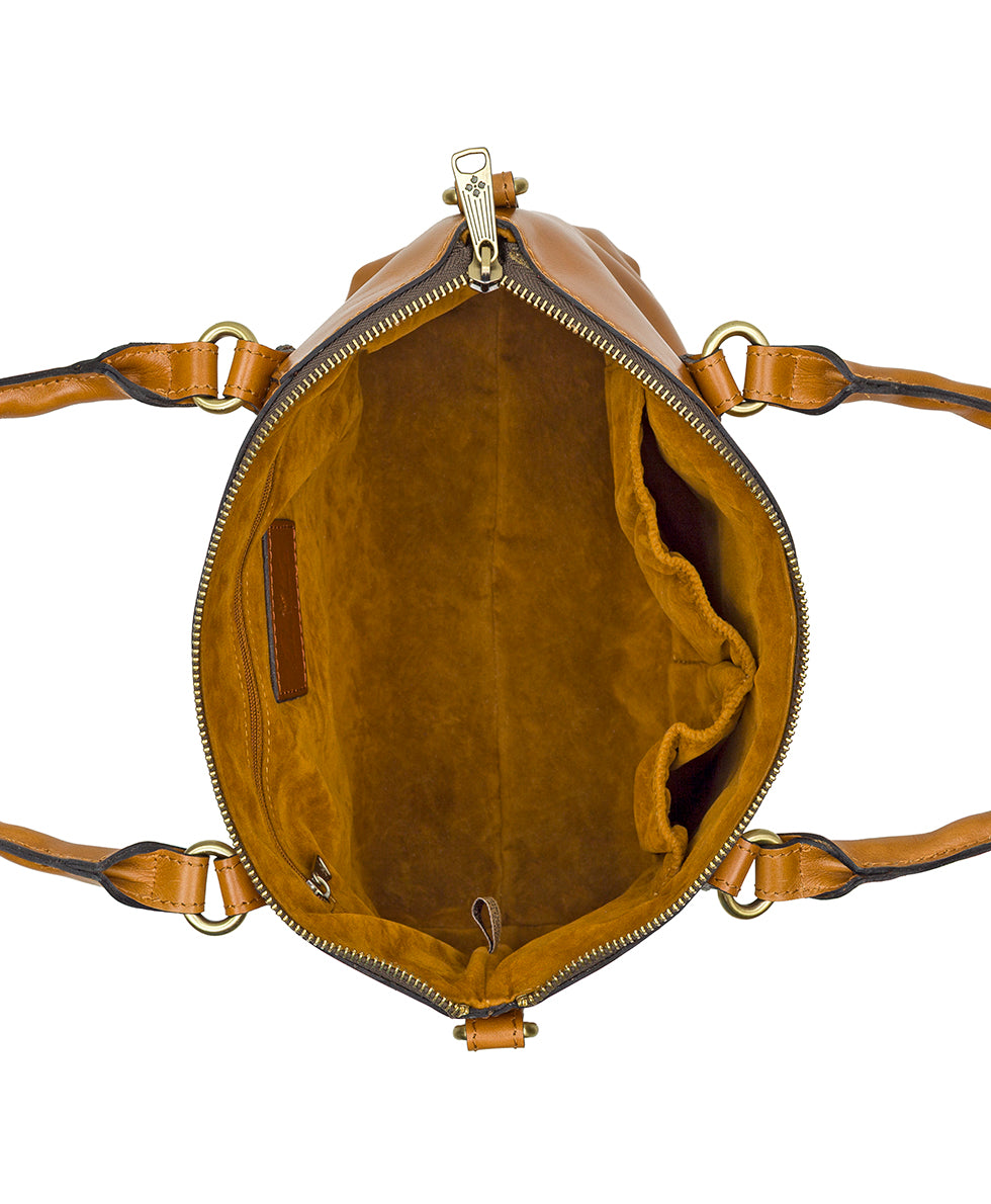 Female - Zora Top Handle Crossbody - Vintage Distressed - light tan - by Patricia Nash - View 5 of 6