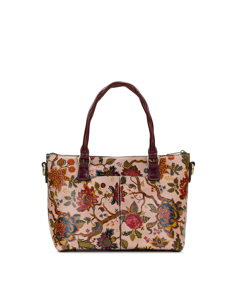 Female - Zora Top Handle | Danish Floral Tapestry  | Danish Floral Tapestry - tree of life - by Patricia Nash - View 2 of 4