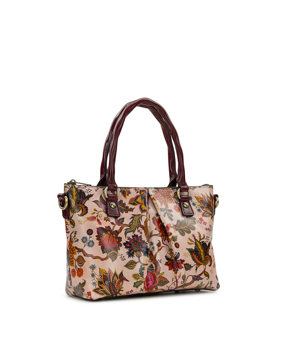 Female - Zora Top Handle | Danish Floral Tapestry  | Danish Floral Tapestry - tree of life - by Patricia Nash - View 3 of 4