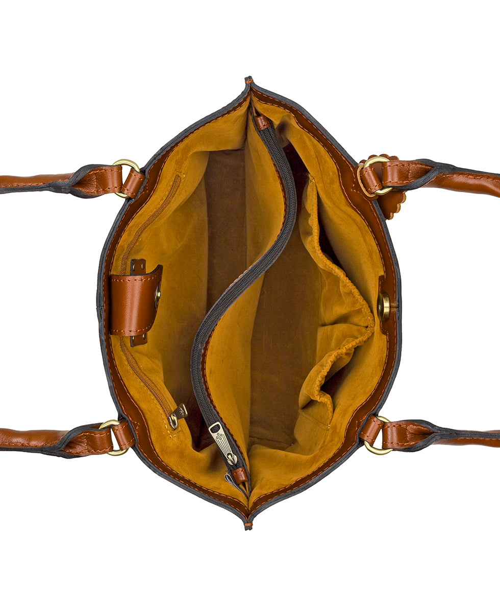 Female - Alexia Tote - Natural Cavo Border Tooled - tan - by Patricia Nash - View 4 of 4