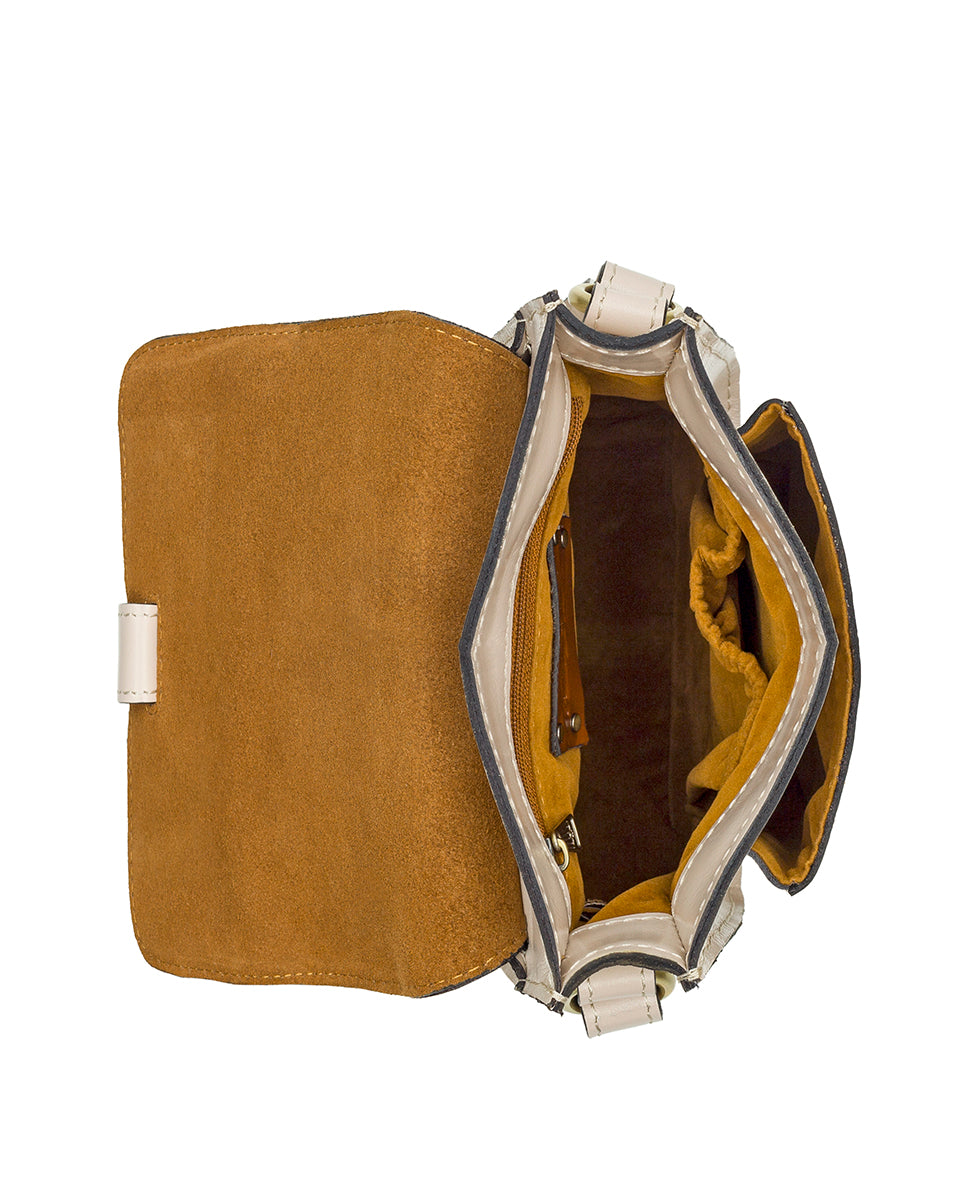 Lari Crossbody - Vintage Distressed Leather - chalk white - by Patricia Nash - View 4 of 4