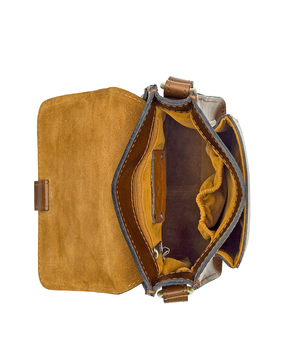 Lari Crossbody - Vintage Distressed Leather - chalk white - by Patricia Nash - View 25 of 43