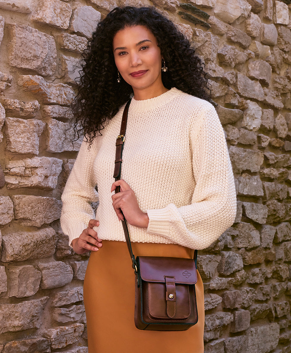 Lari Crossbody - Vintage Distressed Leather - chalk white - by Patricia Nash - View 26 of 43