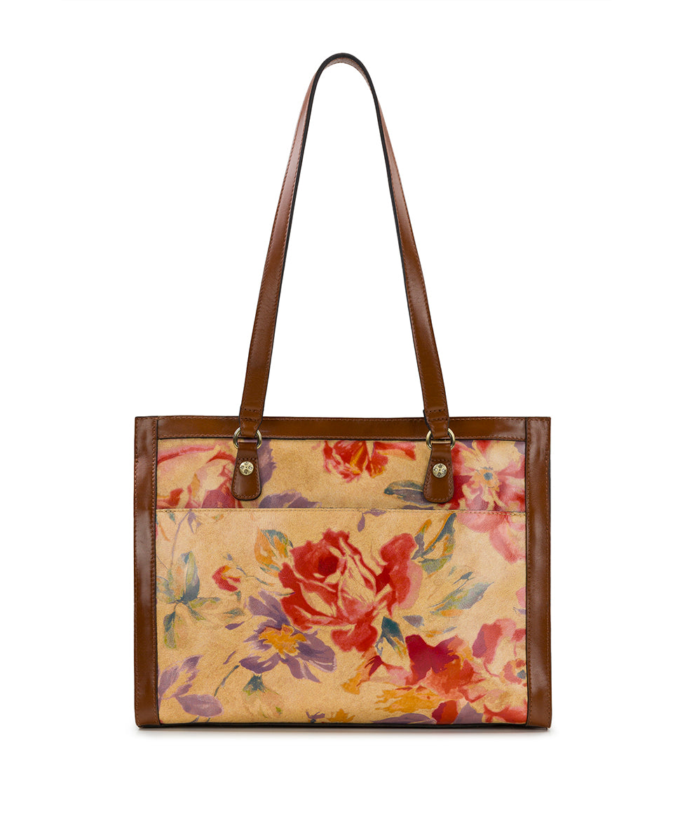 Female - Marena Woven Satchel - Aegean Blooms - aegean blooms - by Patricia Nash - View 2 of 4