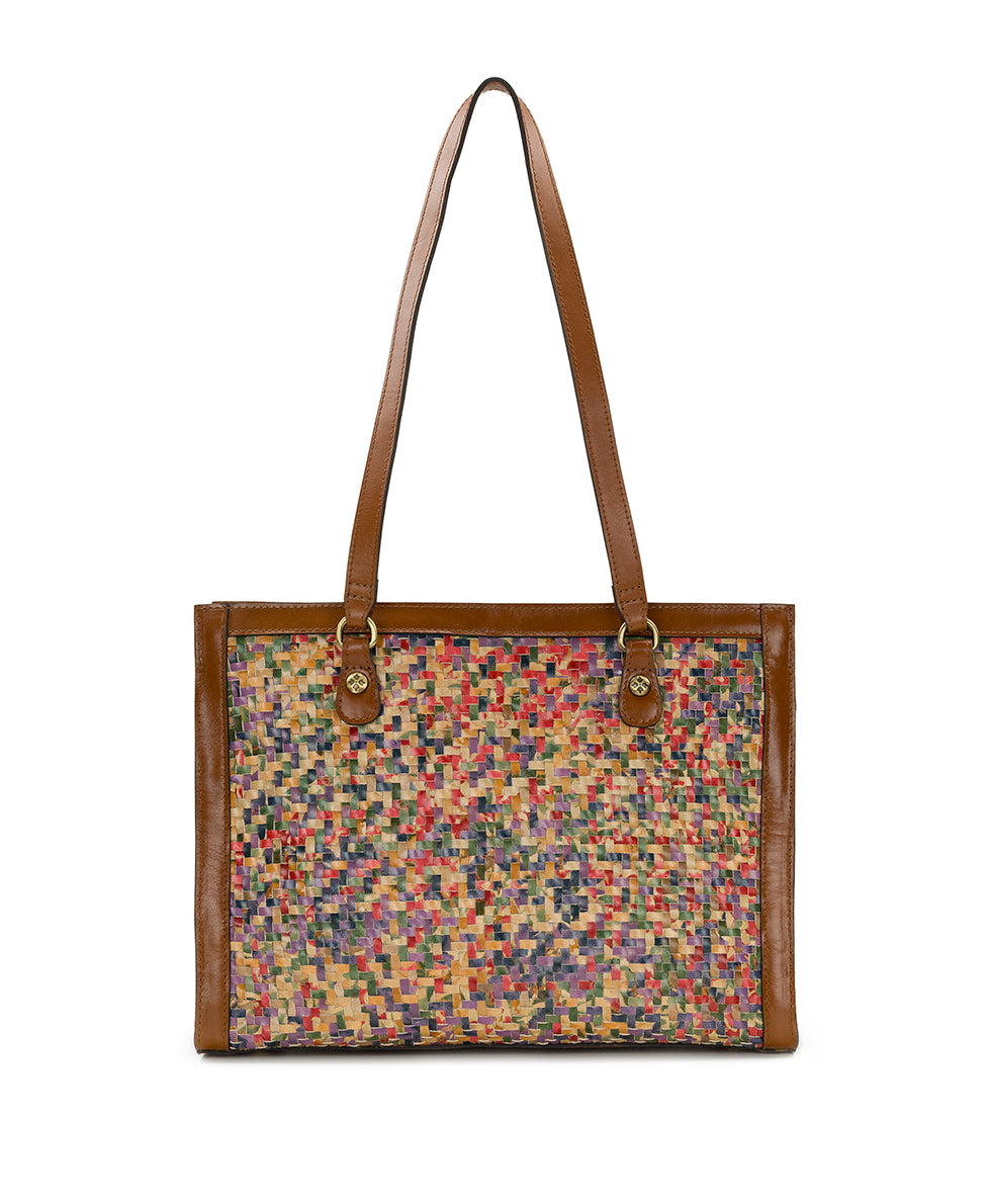 Female - Marena Woven Satchel - French Hydrangeas - french hydrangeas - by Patricia Nash - View 1 of 4