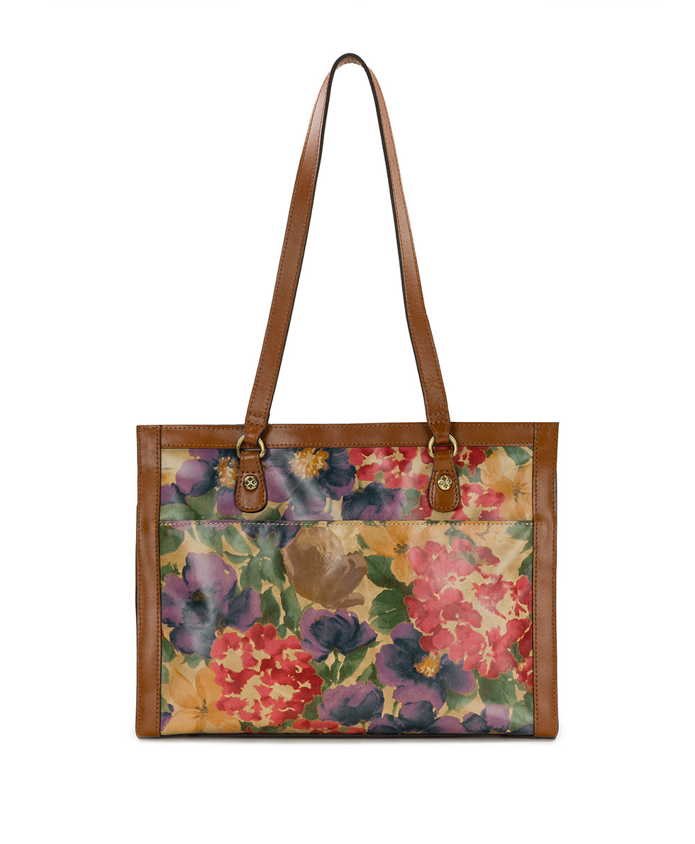 Female - Marena Woven Satchel - French Hydrangeas - french hydrangeas - by Patricia Nash - View 2 of 4