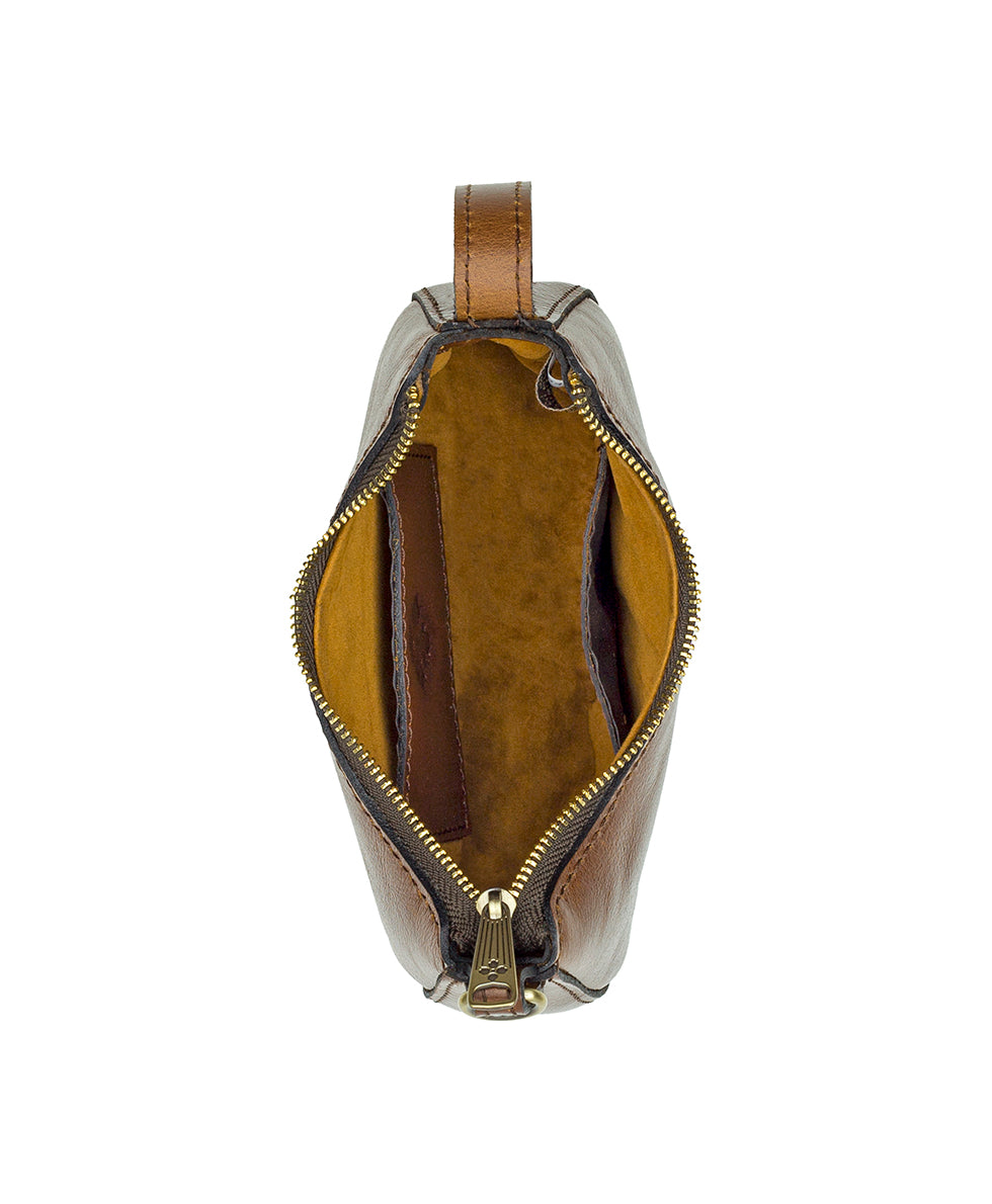 Female - Morgana Mini Crescent - Vintage Distressed Leather - black - by Patricia Nash - View 8 of 10