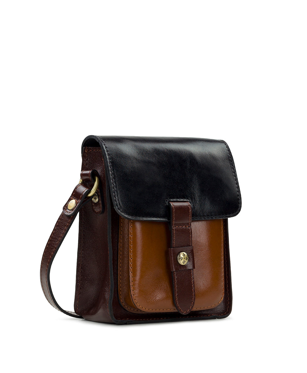 Lari Crossbody - Vintage Colorblock - black / british tan / oxblood - by Patricia Nash - View 8 of 18