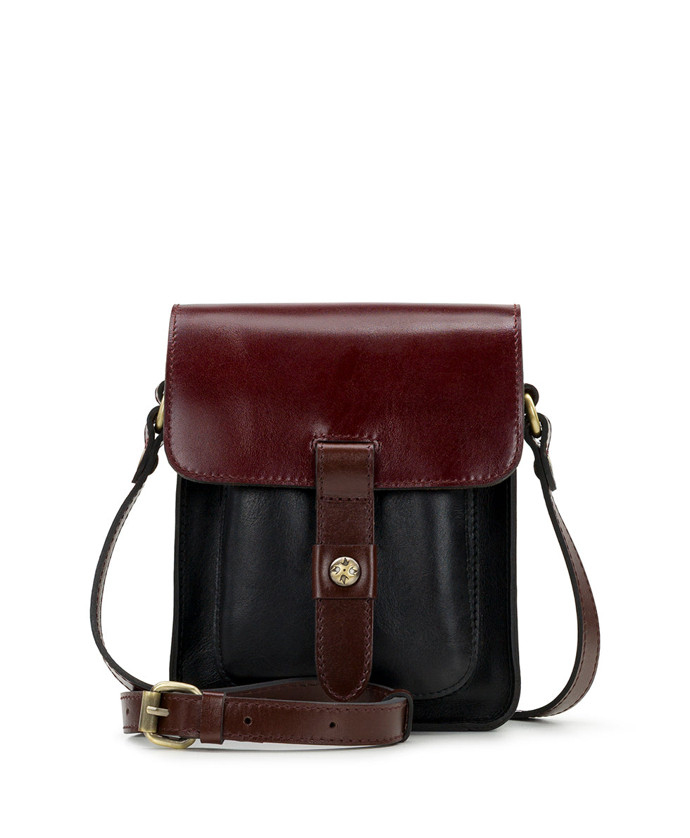 Lari Crossbody - Vintage Colorblock - black / british tan / oxblood - by Patricia Nash - View 1 of 4