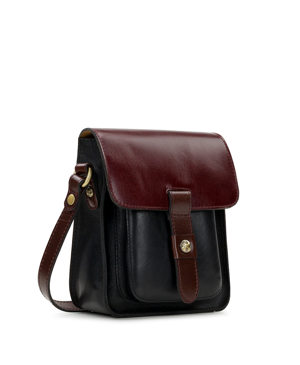 Lari Crossbody - Vintage Colorblock - black / british tan / oxblood - by Patricia Nash - View 3 of 4
