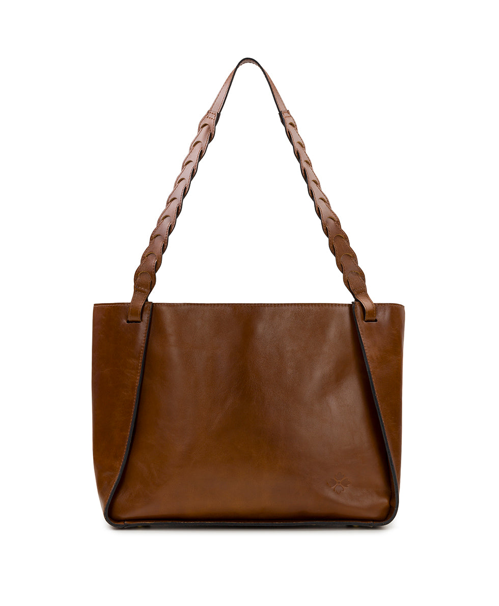 Female - Polina Shoulder Satchel - Vintage Distressed Leather - rosewood - by Patricia Nash - View 1 of 11