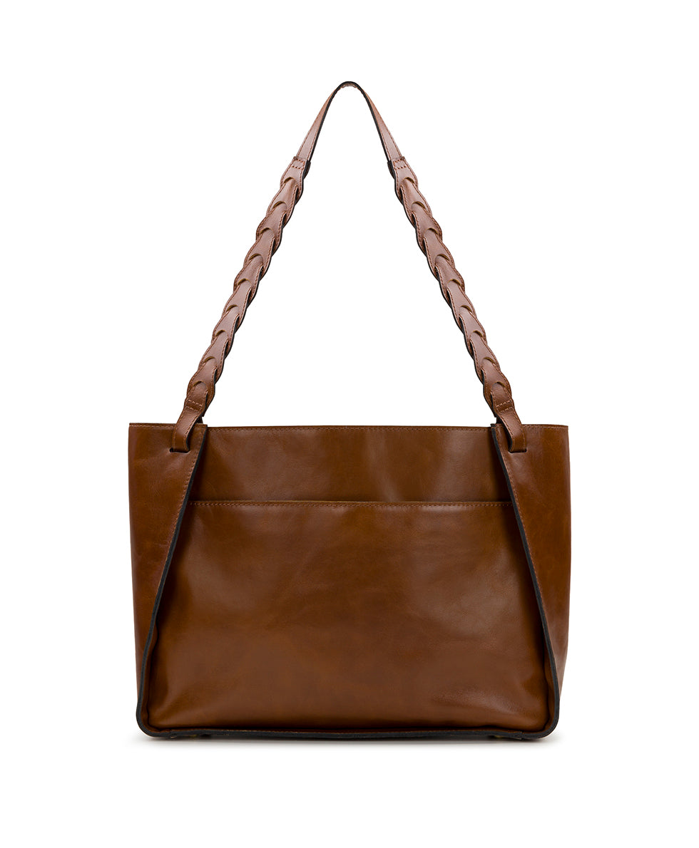 Female - Polina Shoulder Satchel - Vintage Distressed Leather - rosewood - by Patricia Nash - View 2 of 11
