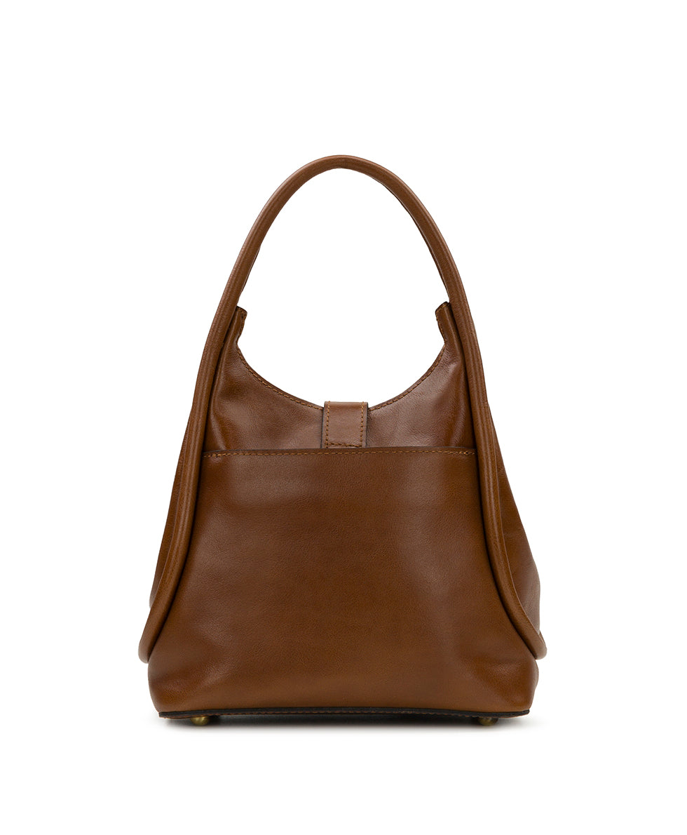 Female - Halina Top Handle Crossbody - Vintage Distressed Leather - cognac - by Patricia Nash - View 2 of 5