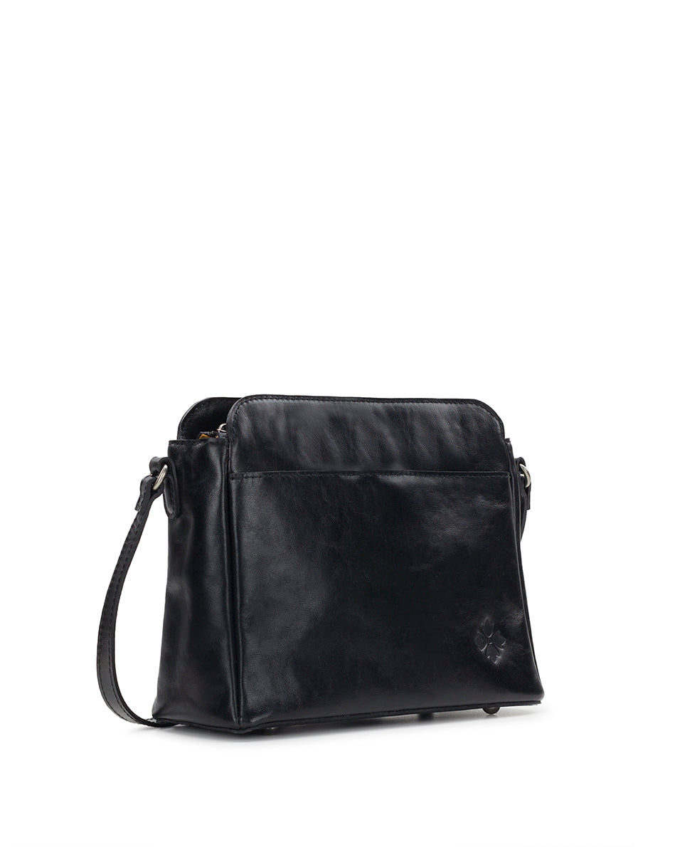Female - Ithaca Crossbody - Vintage Distressed Leather - black - by Patricia Nash - View 3 of 26