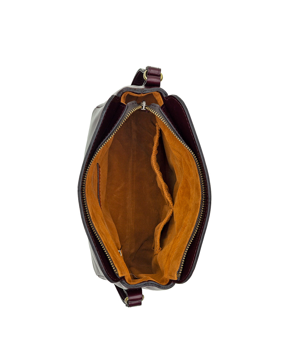Female - Ithaca Crossbody  | Vintage Distressed | Plum - plum - by Patricia Nash - View 4 of 4