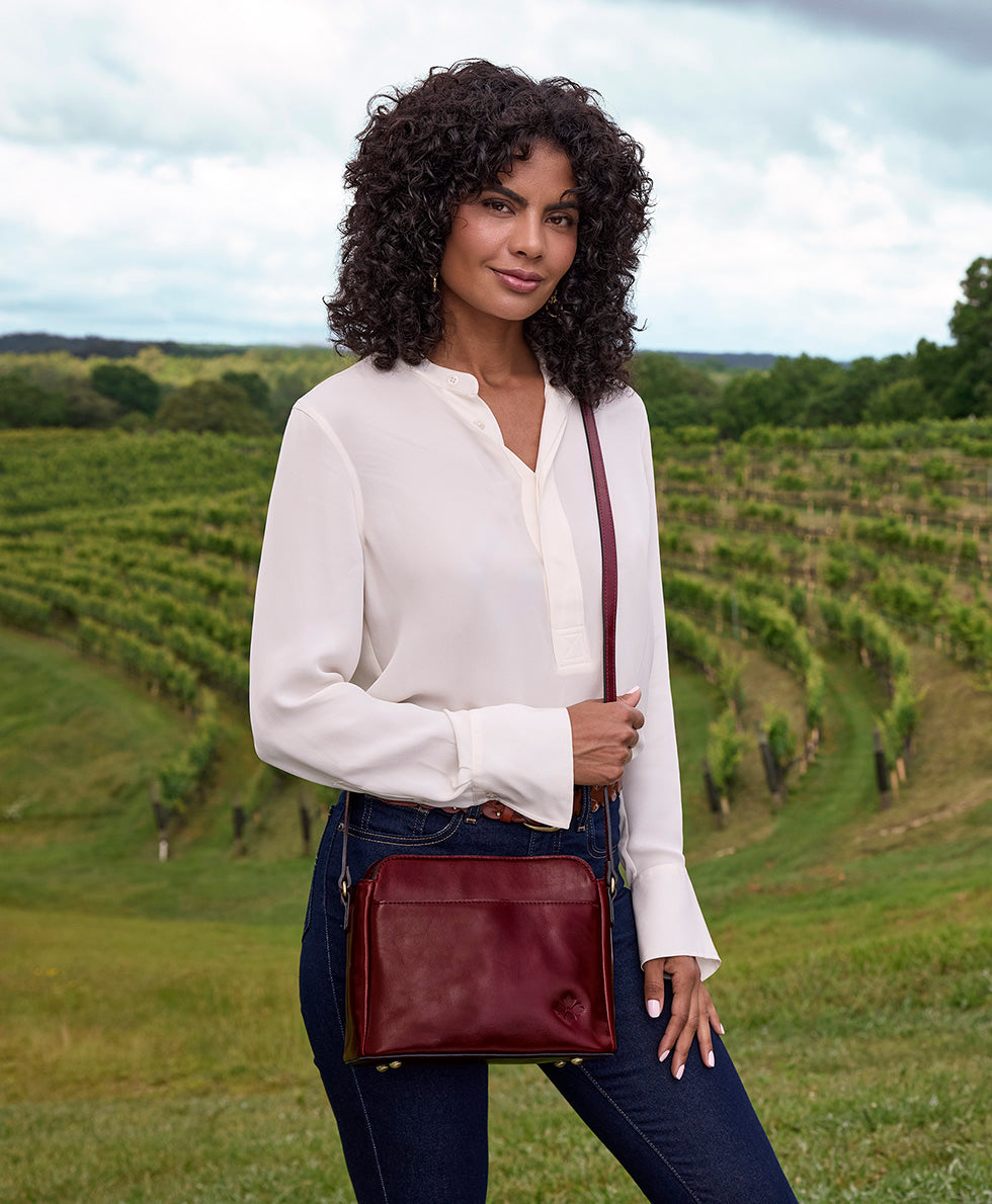 Female - Ithaca Crossbody - Vintage Distressed Leather - black - by Patricia Nash - View 27 of 27
