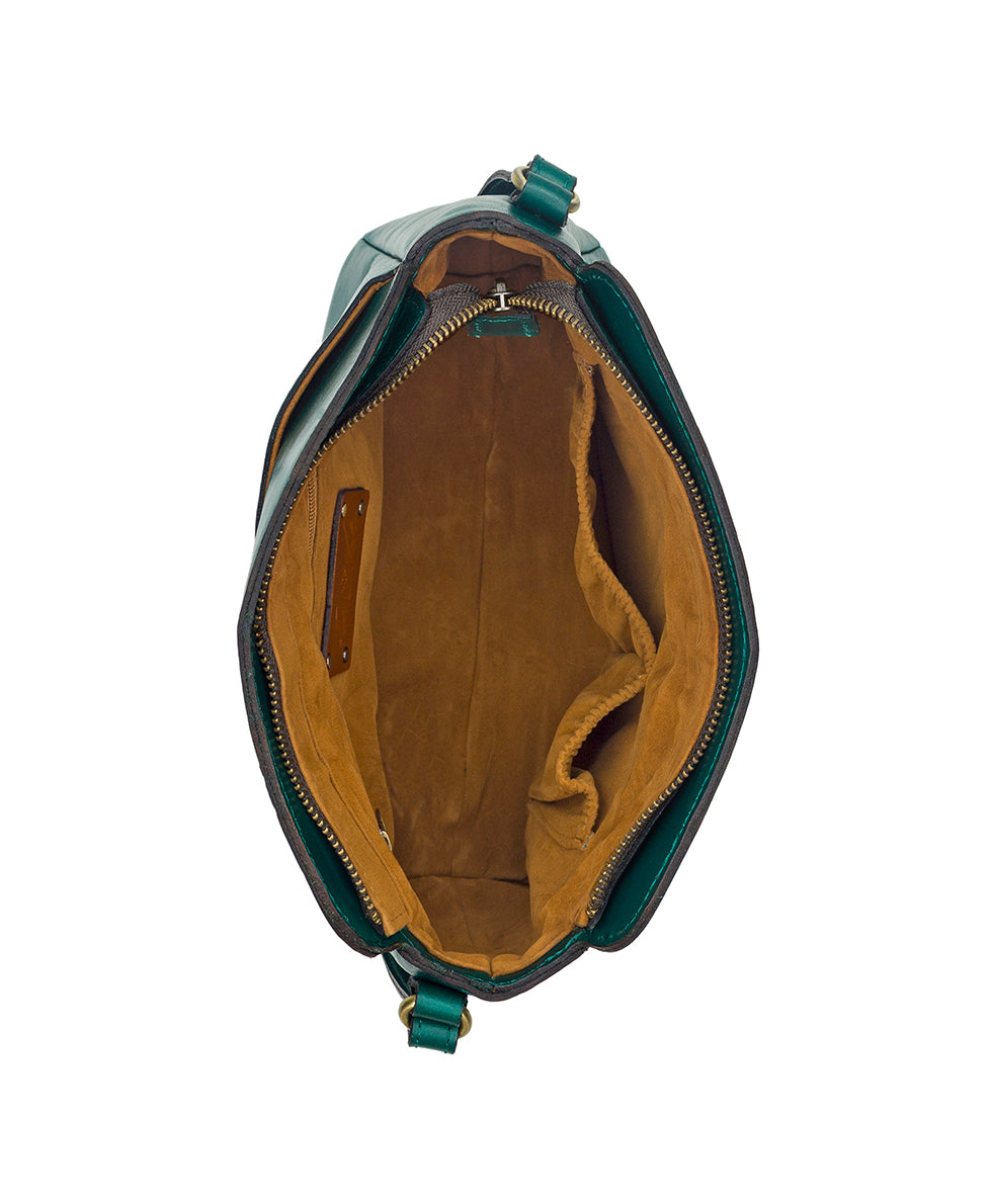 Female - Ithaca Crossbody - Vintage Distressed Leather - spruce - by Patricia Nash - View 4 of 4