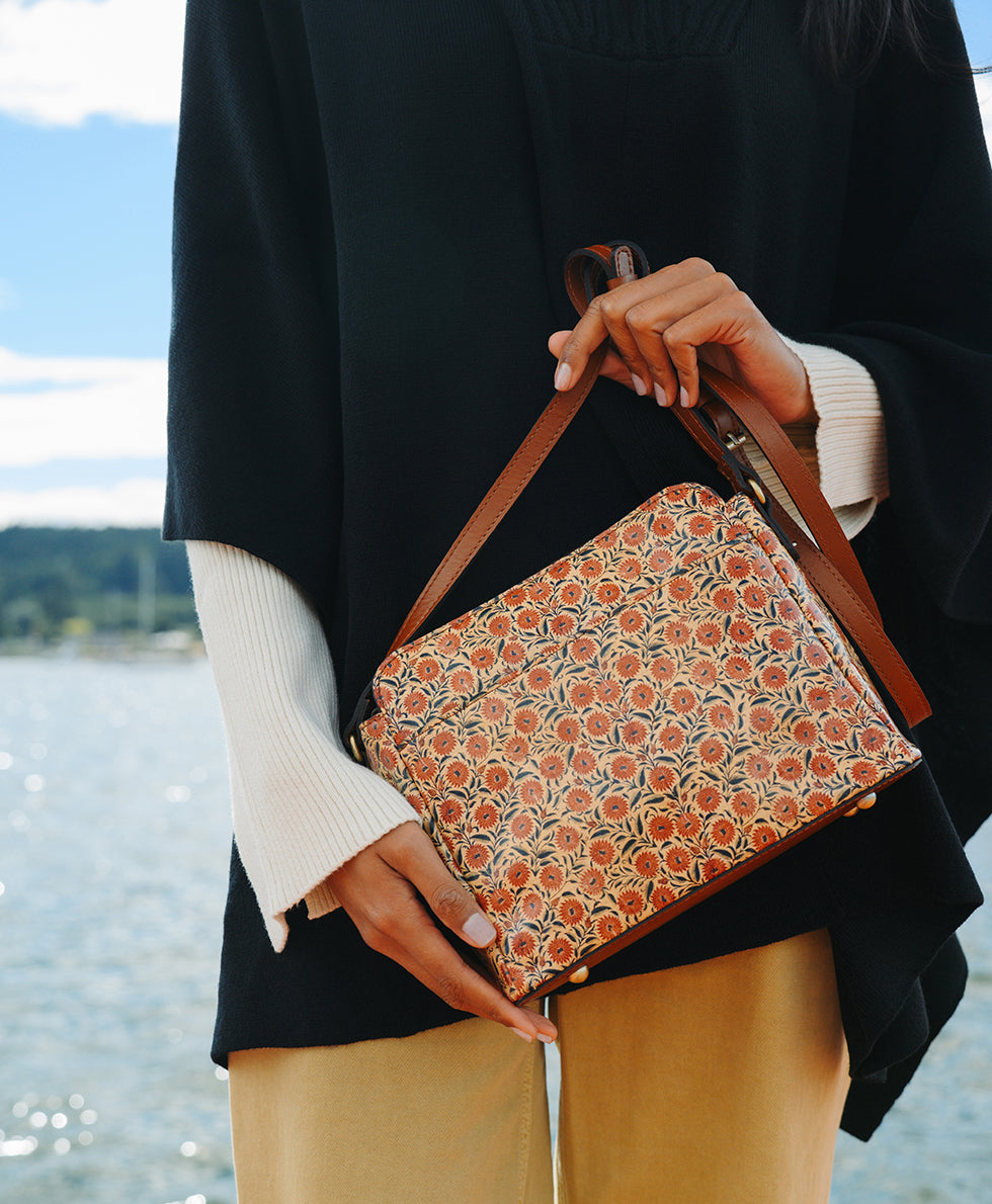 Female - Ithaca Crossbody | Scandi Antique | Scandi Antique Ochre - scandi antique ochre - by Patricia Nash - View 10 of 11