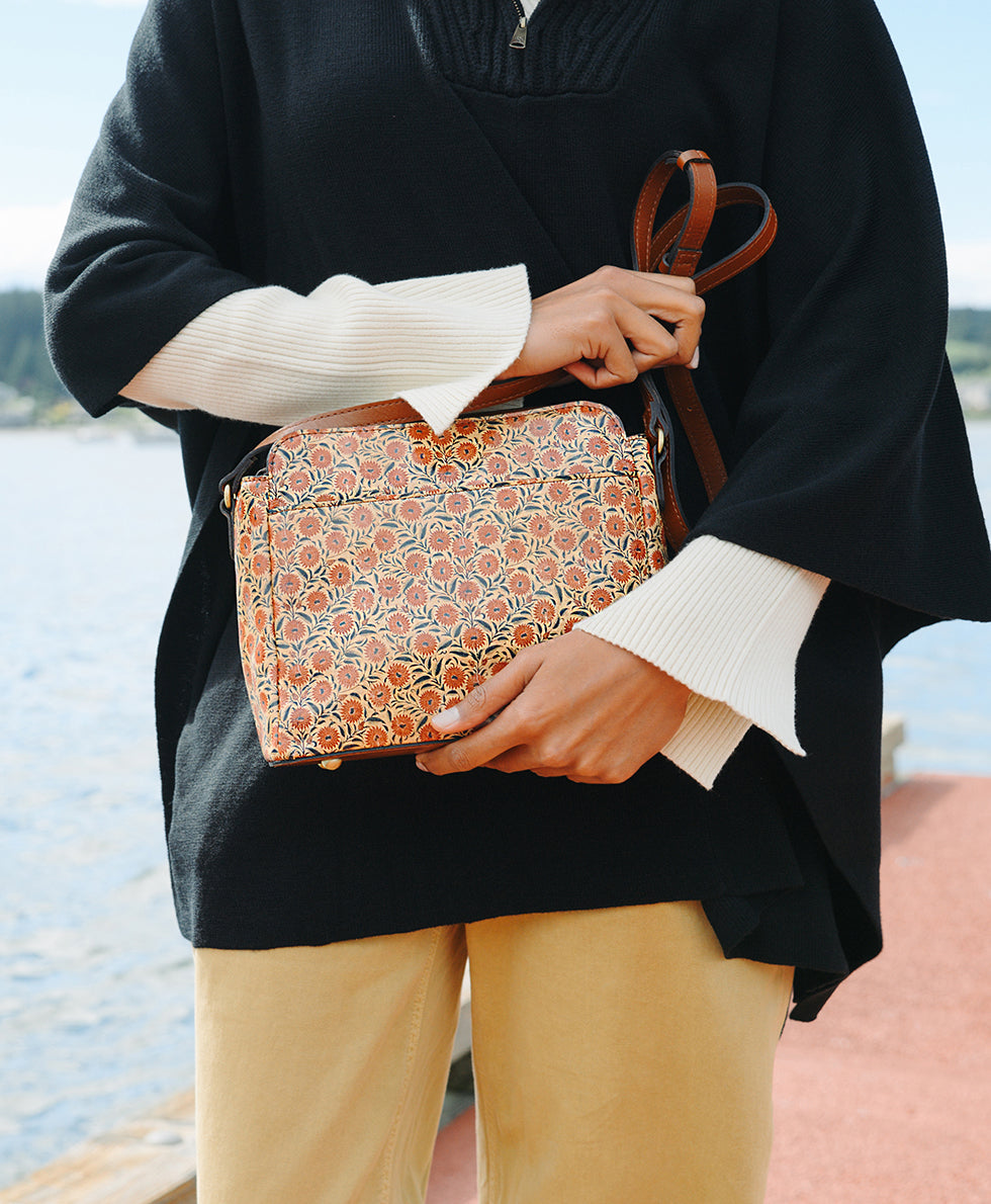 Female - Ithaca Crossbody | Scandi Antique | Scandi Antique Ochre - scandi antique ochre - by Patricia Nash - View 8 of 11