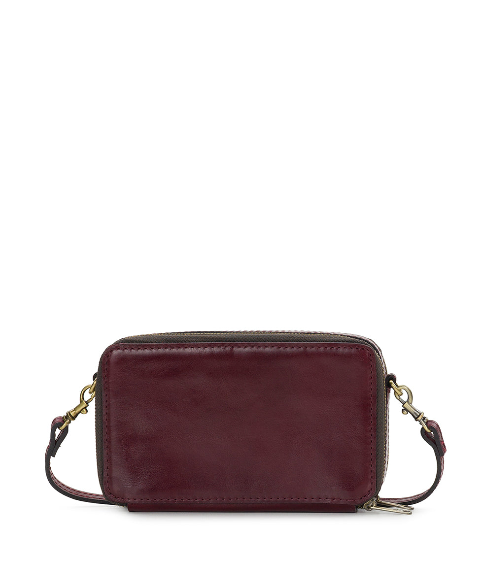 Female - Meganisi Crossbody - Vintage Distressed Leather - oxblood - by Patricia Nash - View 7 of 12