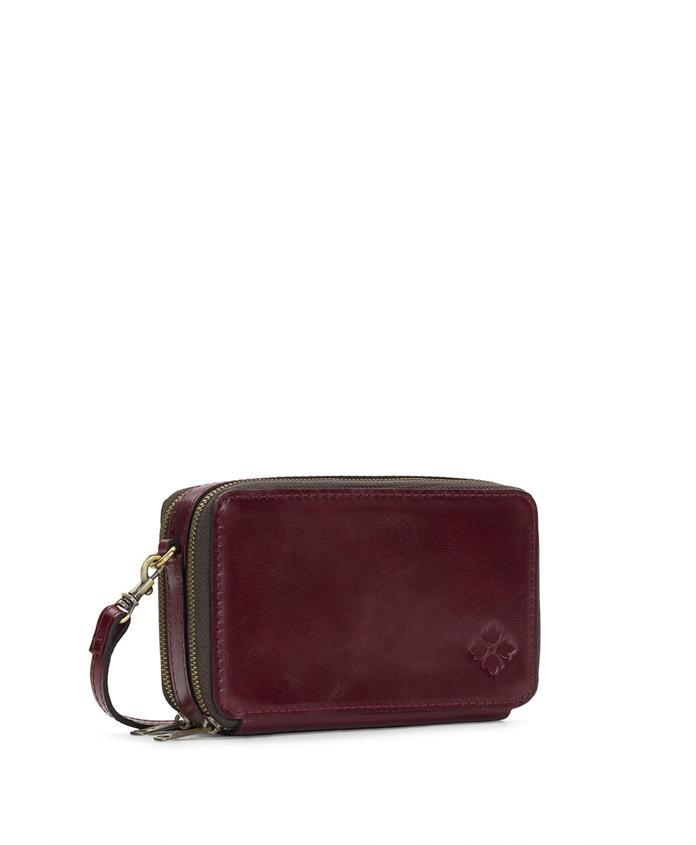Female - Meganisi Crossbody - Vintage Distressed Leather - oxblood - by Patricia Nash - View 8 of 12