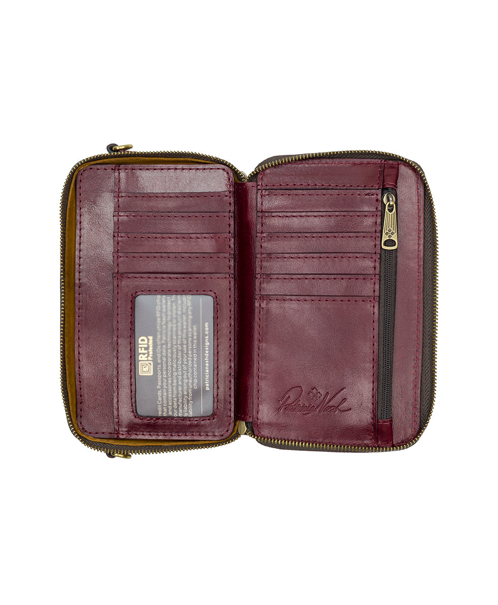 Female - Meganisi Crossbody - Vintage Distressed Leather - oxblood - by Patricia Nash - View 9 of 12