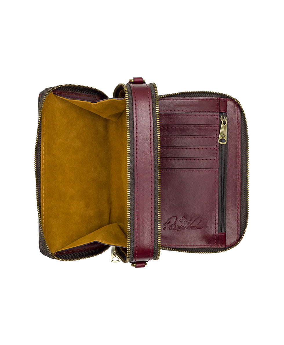 Female - Meganisi Crossbody - Vintage Distressed Leather - oxblood - by Patricia Nash - View 10 of 12