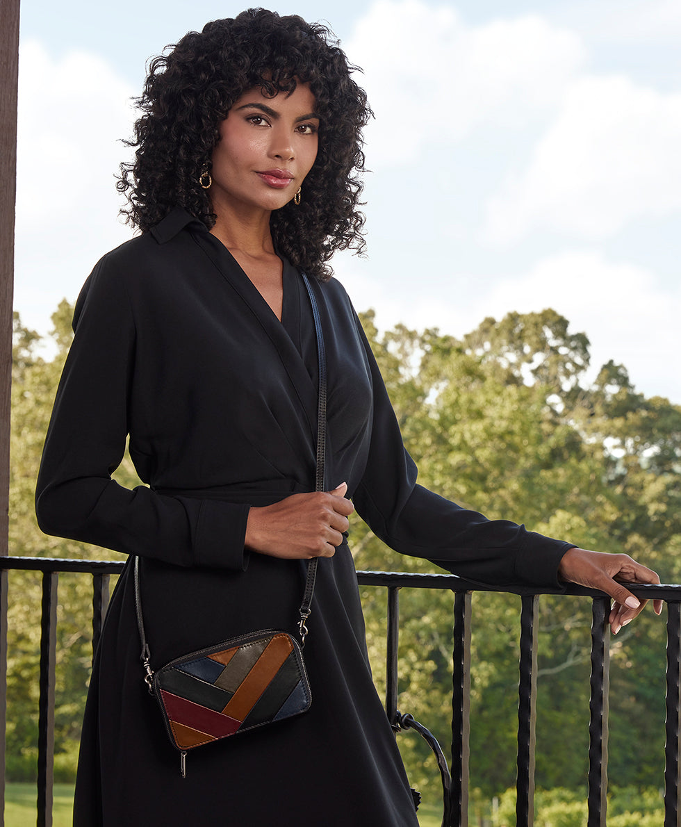 Female - Meganisi Crossbody - Retro Colorblock - black - by Patricia Nash - View 6 of 6