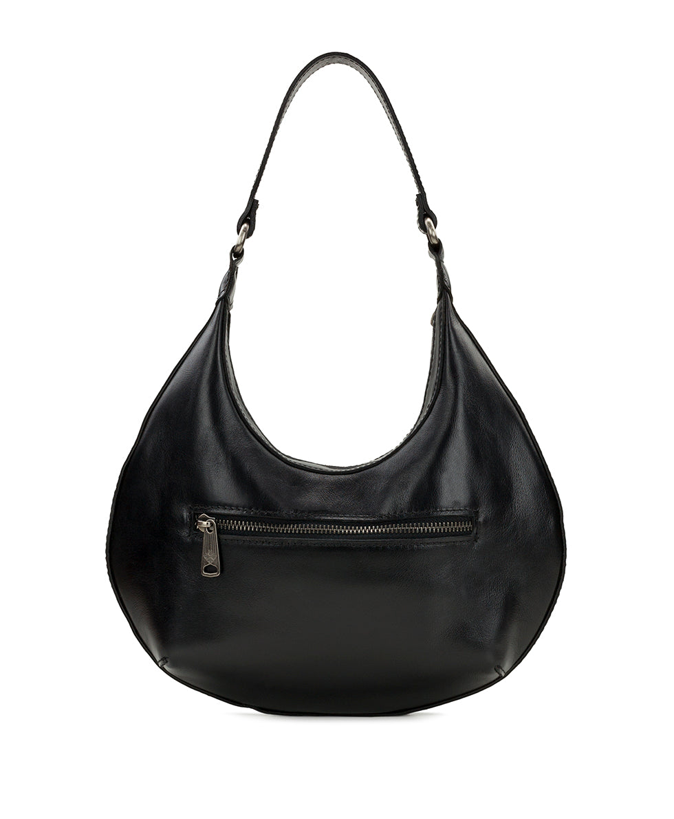 Female - Coco Crescent Hobo - Vintage Distressed Leather - black - by Patricia Nash - View 2 of 4