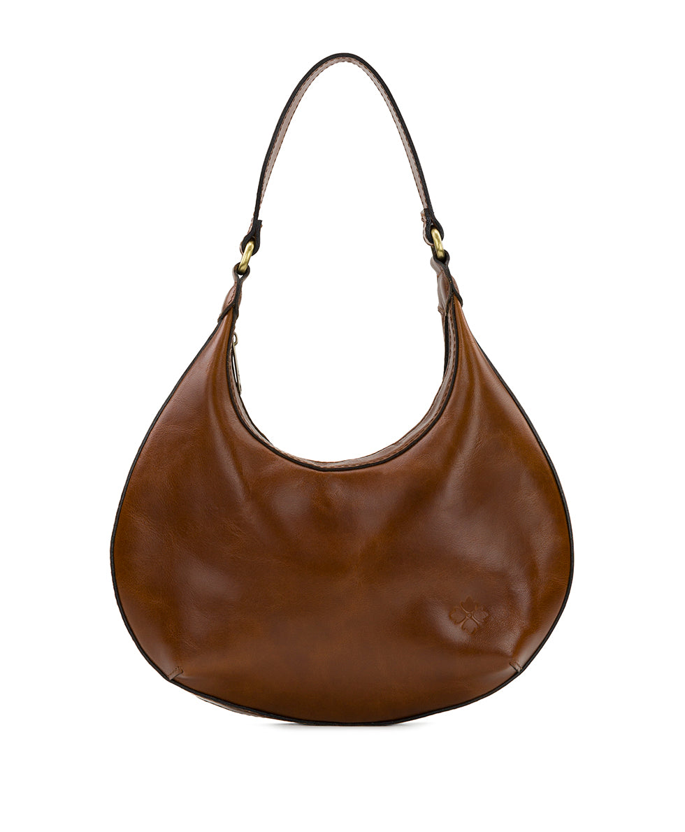 Female - Coco Crescent Hobo - Vintage Distressed Leather - cognac - by Patricia Nash - View 1 of 5