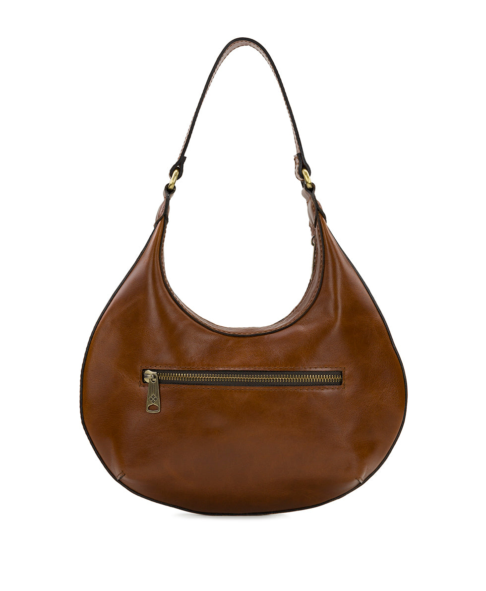 Female - Coco Crescent Hobo - Vintage Distressed Leather - cognac - by Patricia Nash - View 2 of 5