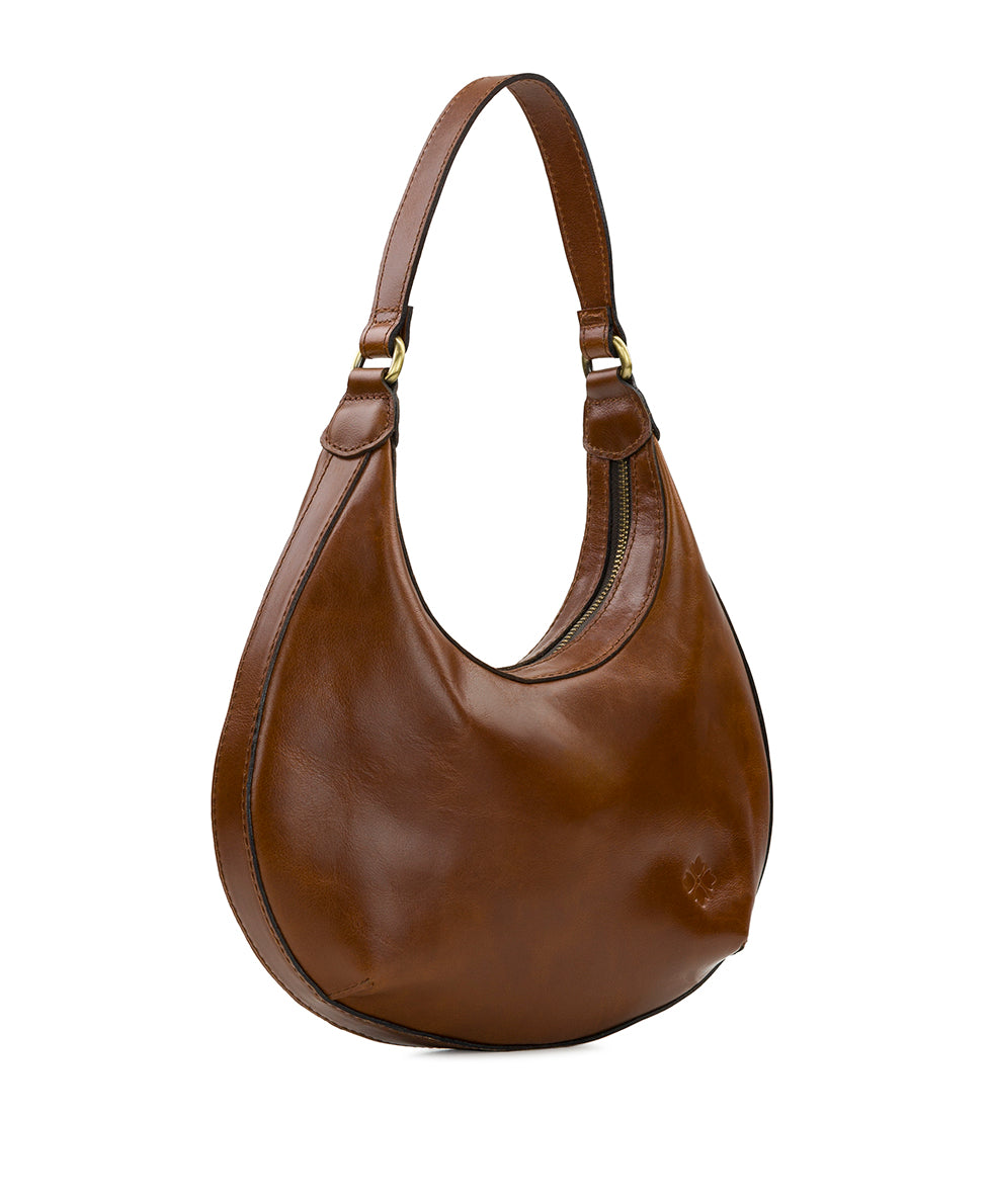 Female - Coco Crescent Hobo - Vintage Distressed Leather - cognac - by Patricia Nash - View 3 of 5