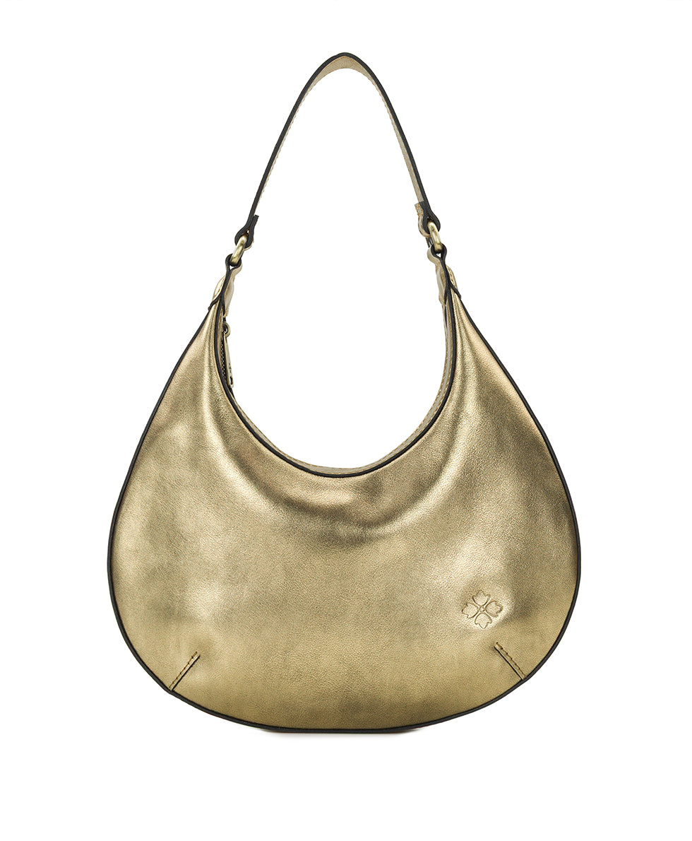Female - Coco Crescent Hobo - Vintage Distressed Metallic - antique gold - by Patricia Nash - View 1 of 6