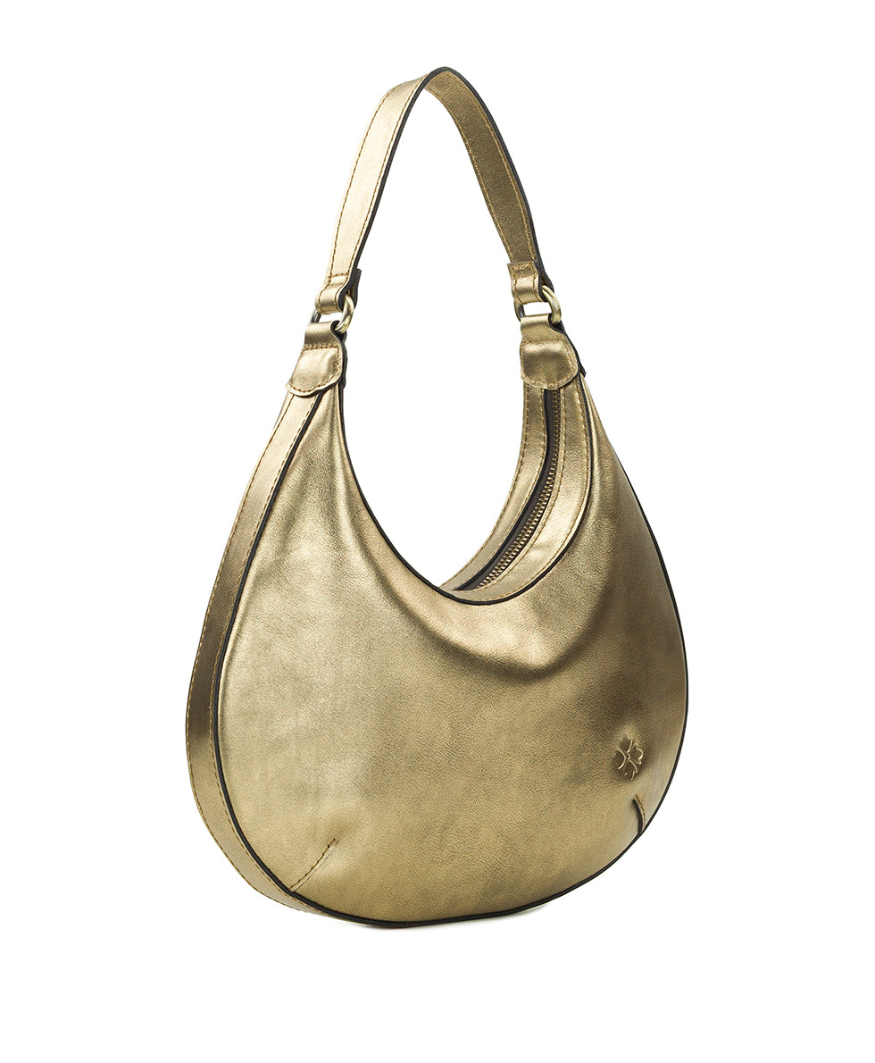 Female - Coco Crescent Hobo - Vintage Distressed Metallic - antique gold - by Patricia Nash - View 3 of 6