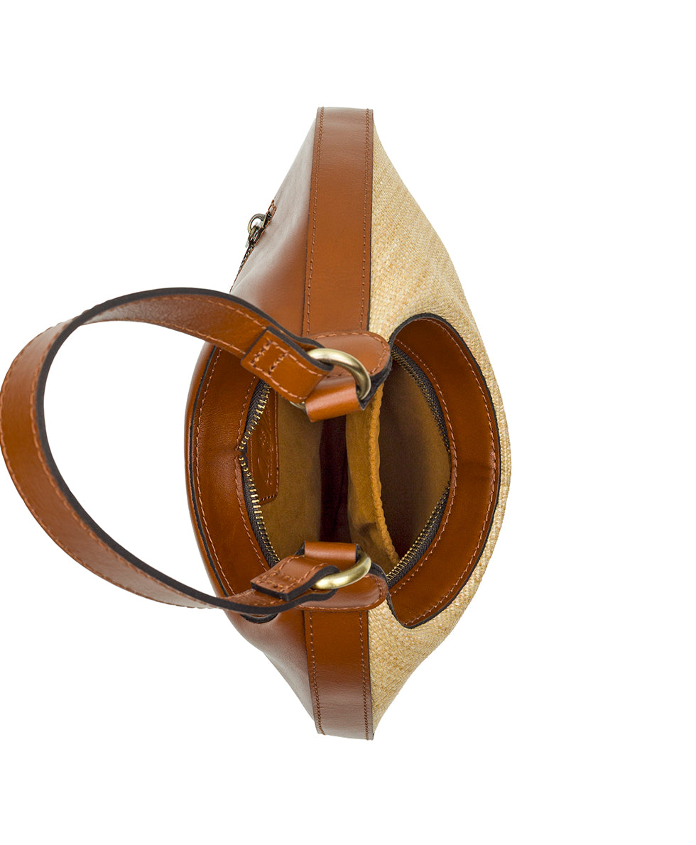 Female - Coco Crescent Hobo with Scarf - European Natural Fine Weave - natural - by Patricia Nash - View 5 of 5