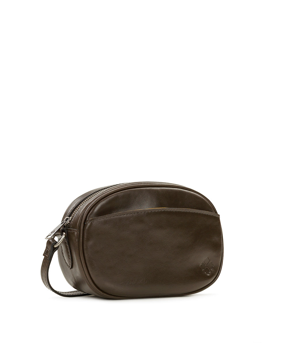 Female - Elexis Crossbody - Vintage Distressed Leather - mushroom - by Patricia Nash - View 3 of 4