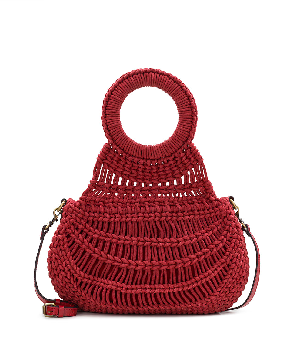 Female - Pisticci Flapover Crossbody - Hand Woven Knot - rosewood - by Patricia Nash - View 1 of 6