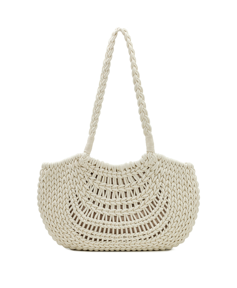 Female - Giraldi Hobo - Handwoven Knot - chalk white - by Patricia Nash - View 1 of 5