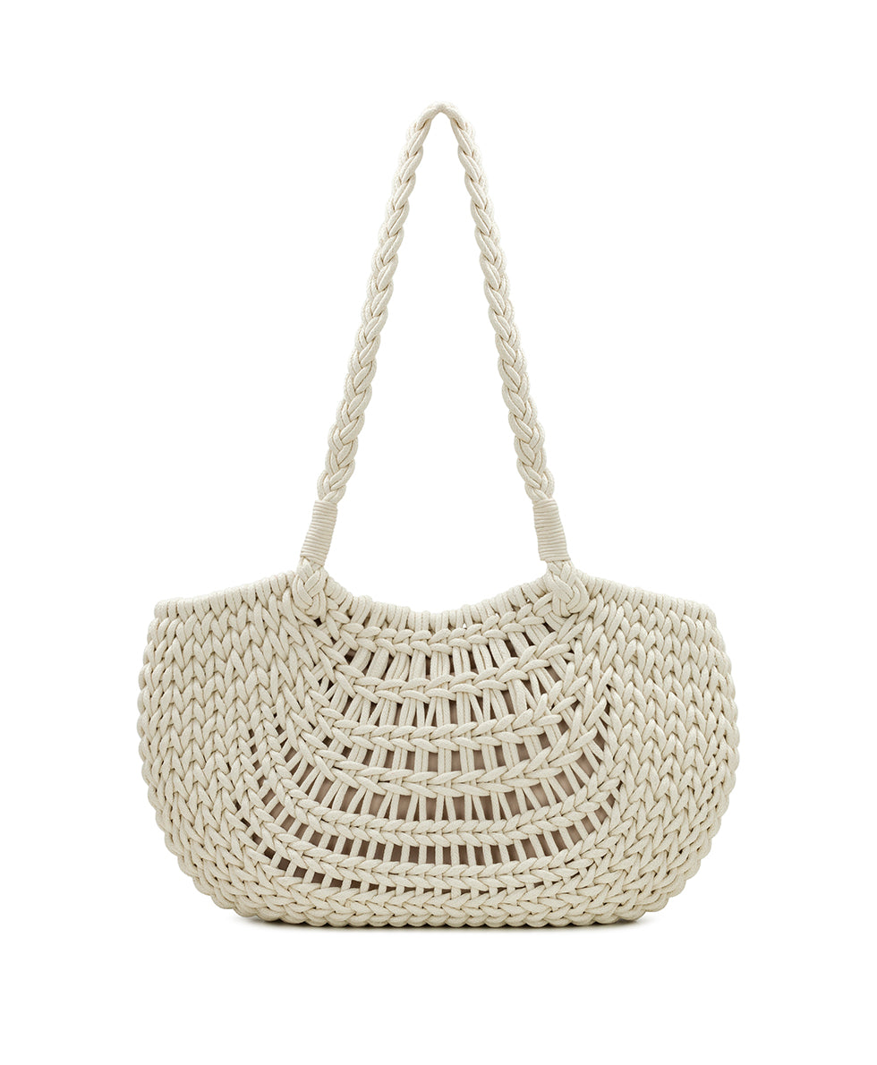 Female - Giraldi Hobo - Handwoven Knot - chalk white - by Patricia Nash - View 2 of 5