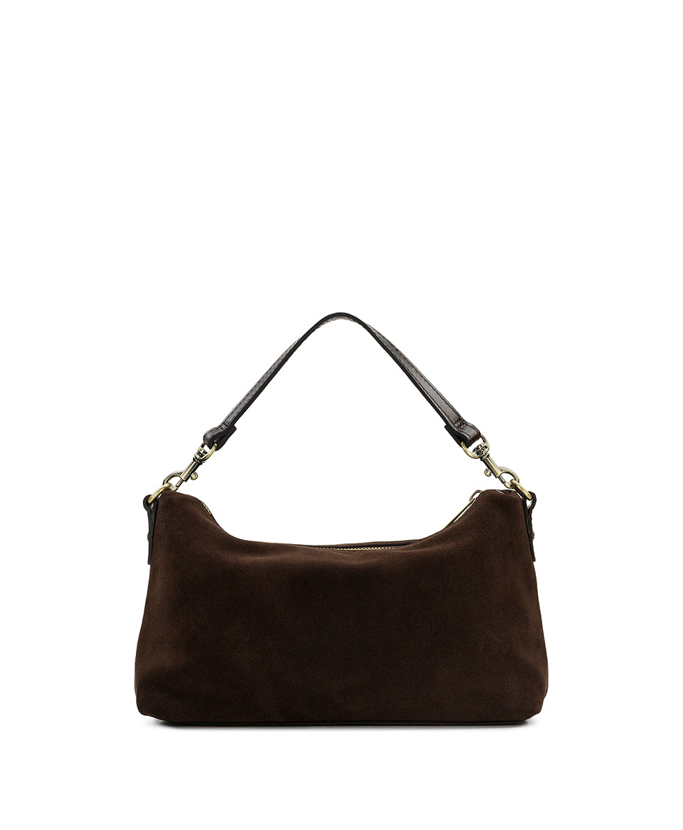 Female - Kolena Crossbody | Suede Leather | Chocolate - chocolate - by Patricia Nash - View 3 of 8