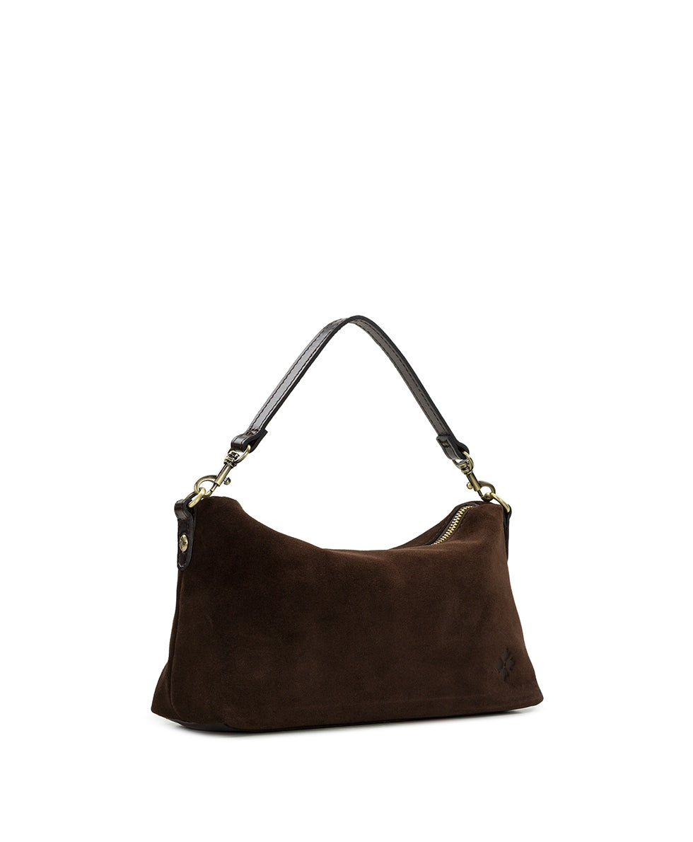 Female - Kolena Crossbody | Suede Leather | Chocolate - chocolate - by Patricia Nash - View 4 of 8