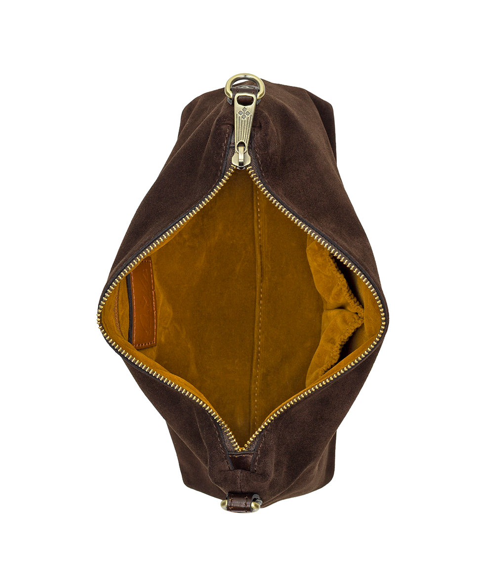 Female - Kolena Crossbody | Suede Leather | Chocolate - chocolate - by Patricia Nash - View 5 of 8