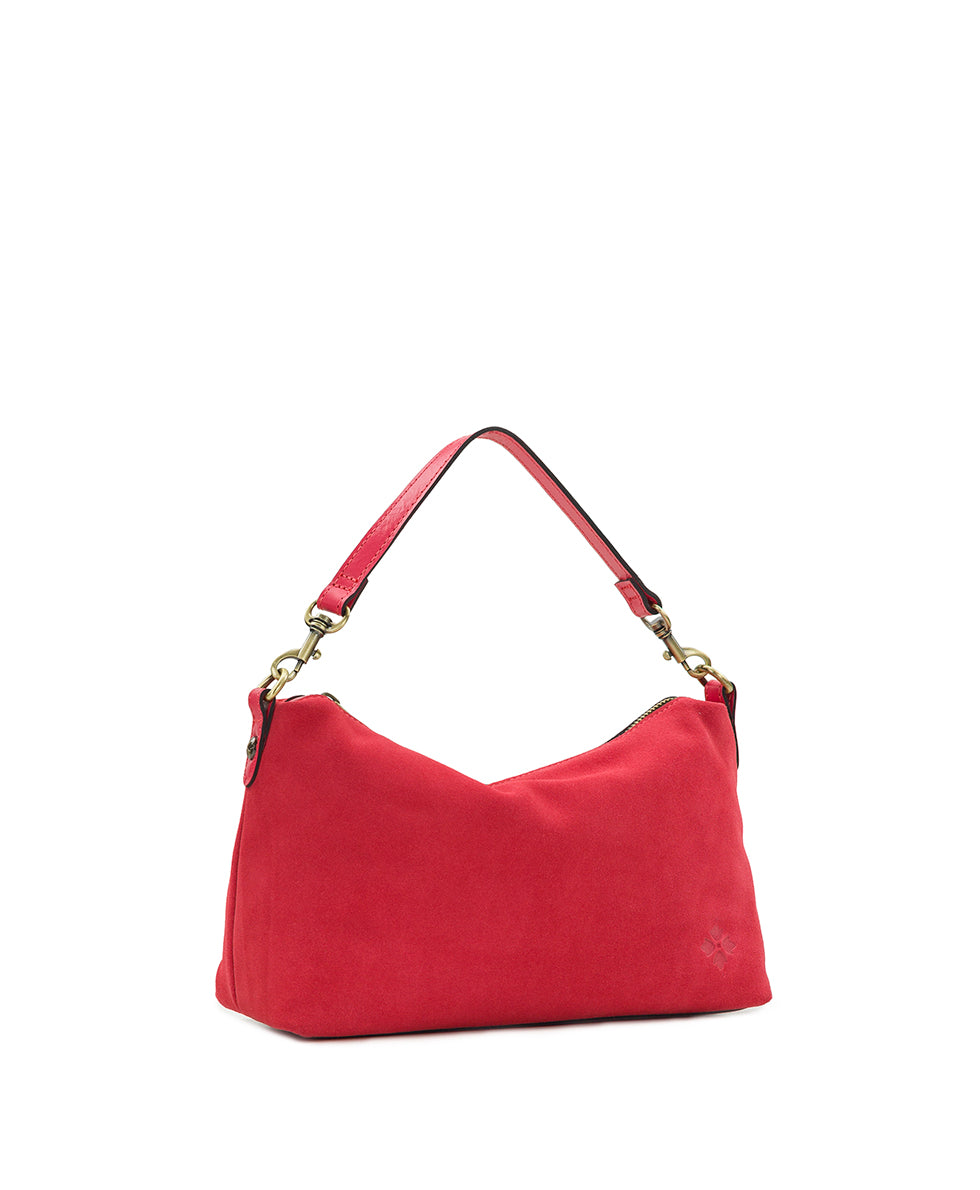 Female - Kolena Crossbody | Suede Leather | Geranium - zebra - by Patricia Nash - View 3 of 4
