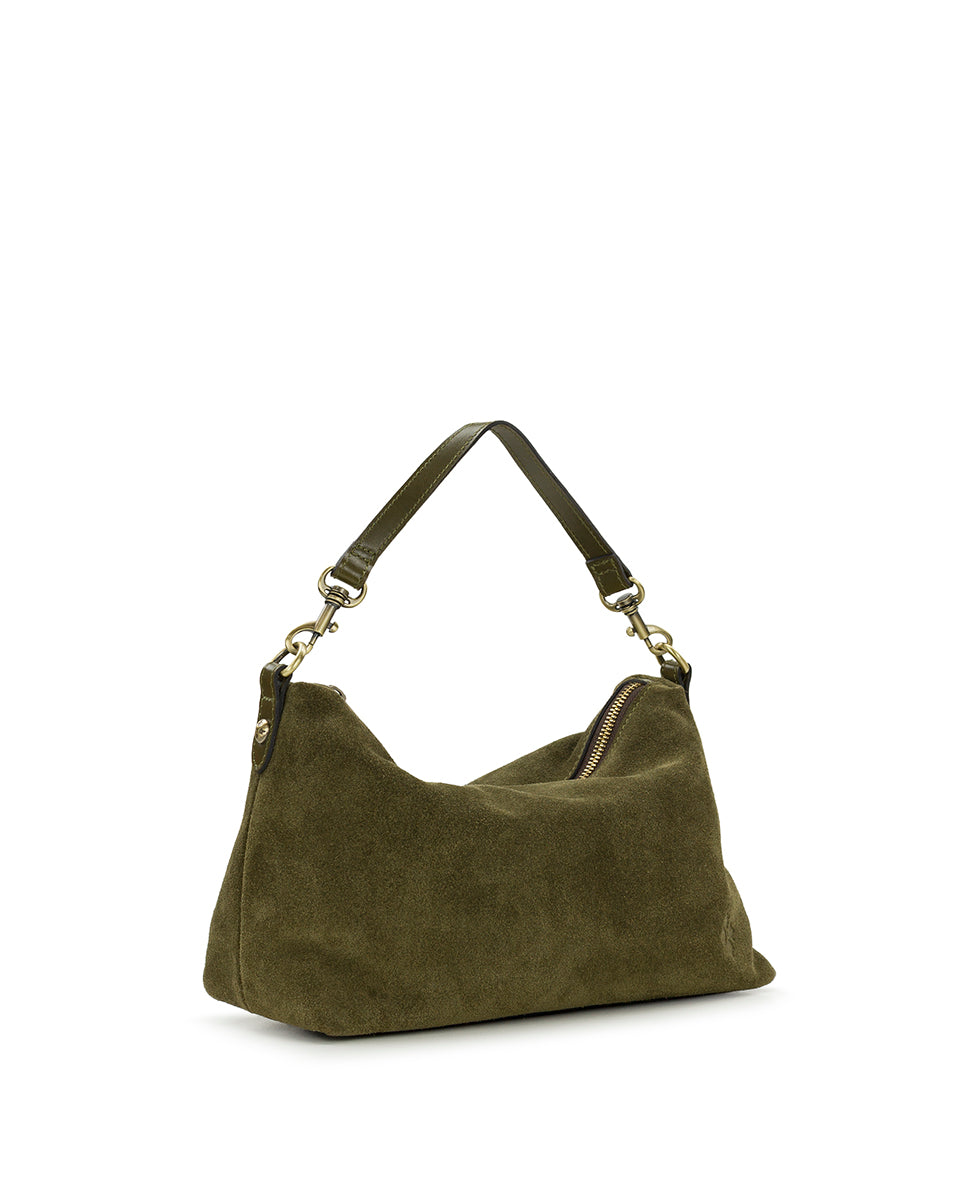 Female - Kolena Crossbody | Suede Leather | Olive - olive - by Patricia Nash - View 4 of 5